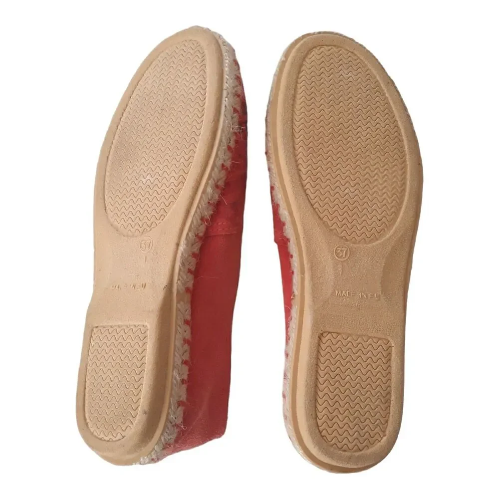 Vulcarini Espadrilles Flats Women Size EU 37 US 6.5 Orange